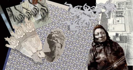 Collage représentant l'exposition Le Vernis du quotidien